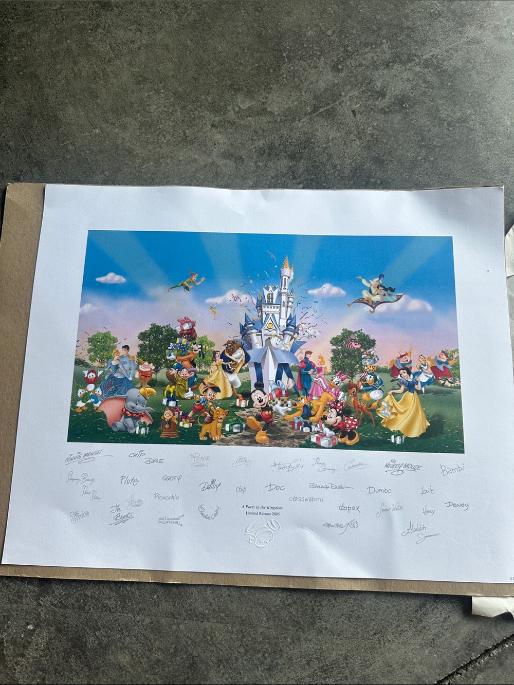 Disney limited release 2005 party in the park lithograph